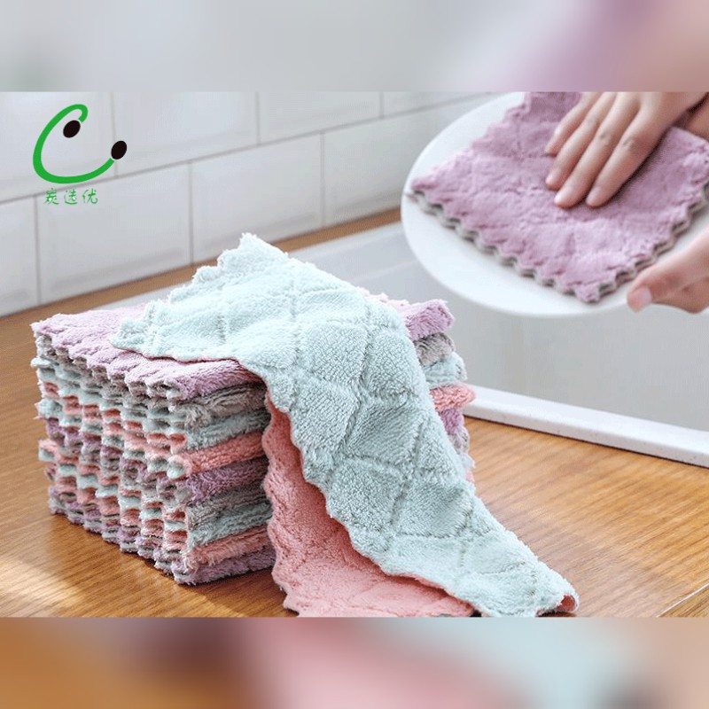 Smartchoice -Kain Lap Meja Piring ANTI MINYAK Kain Lap Microfiber Kain Lap Serap Air Lembut