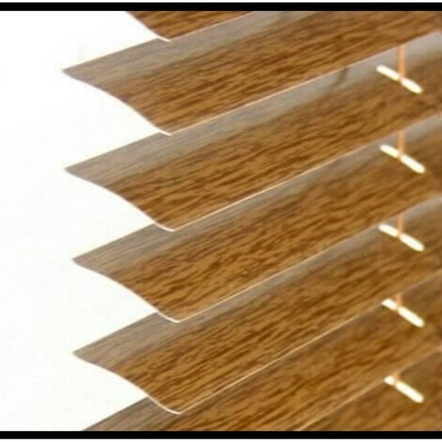Tirai Rumah dan Kantor Horizontal Blind Wood Motif Motif Kayu