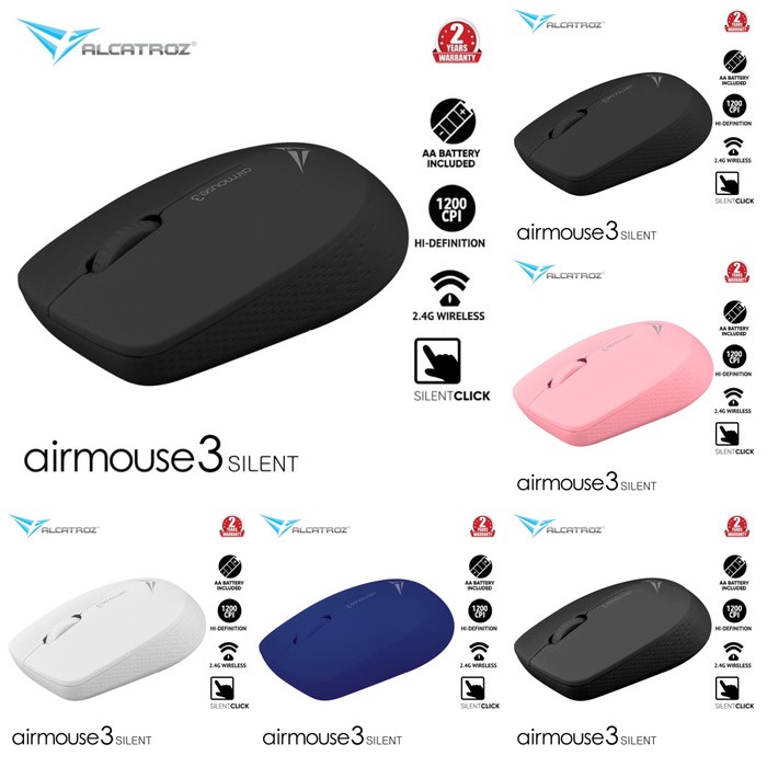 Alcatroz AirMouse 3 Silent And Portable USB 2.4G Wireless Mouse