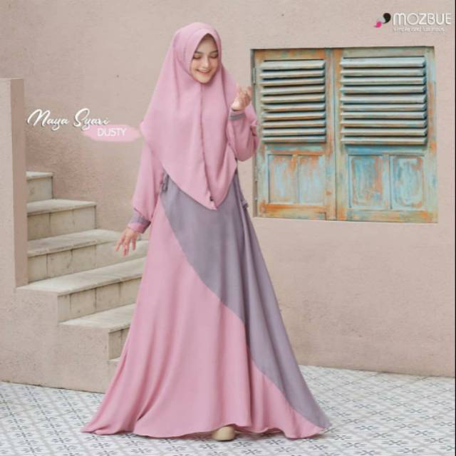 Gamis Busana Naya  Syar'i / Naya Syar'i Plus Khimar / Gamis Syar'i asdf