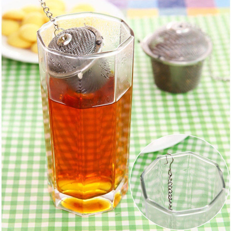 1PC Stainless Steel Seasoning Ball Tea Strainer / Fine Mesh and Uniform Taste Solid Spice Residue Filter Ball Bag / Kitchen Tools