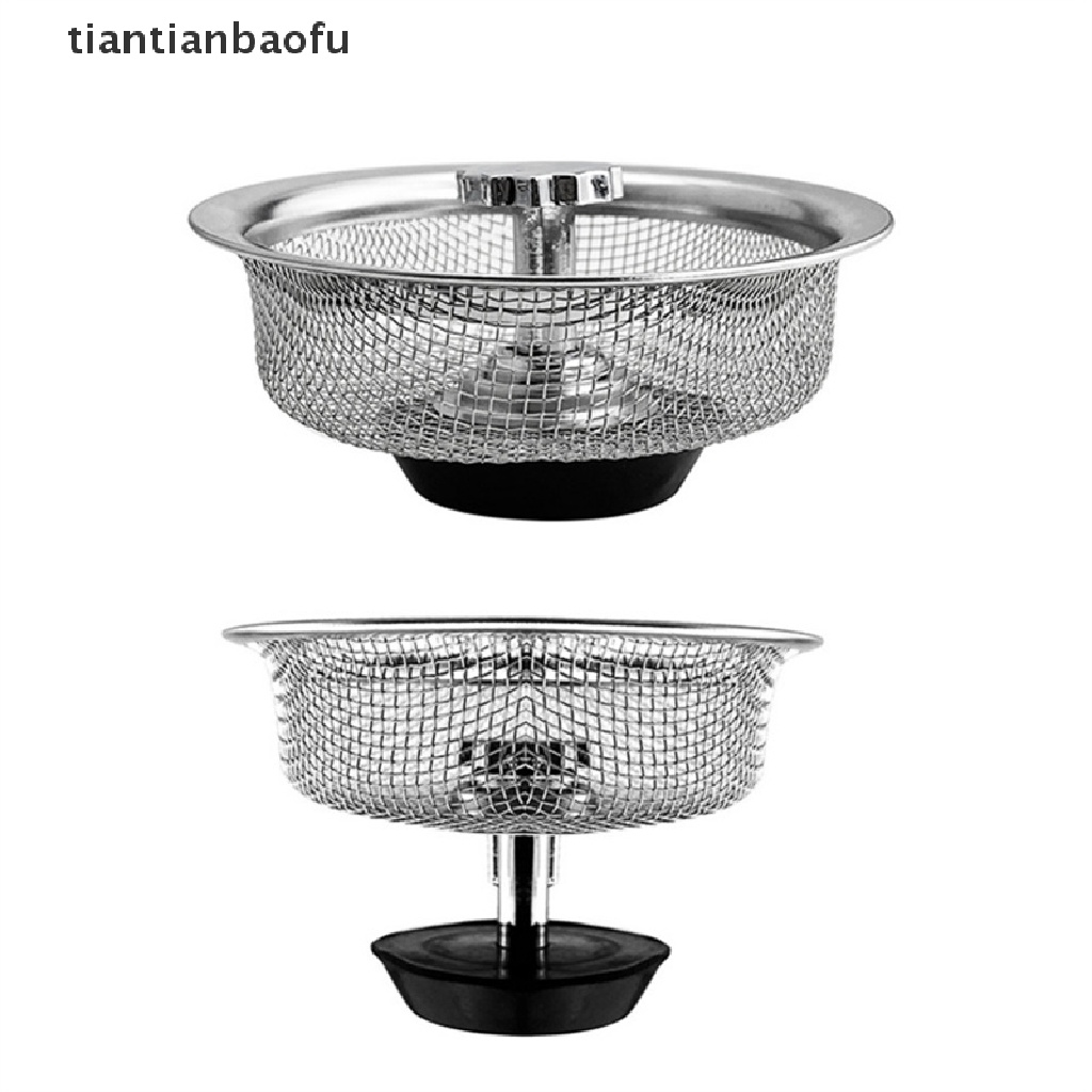 [tiantianbaofu] Stainless Steel Sink Strainer Waste Disposer Outfall Filter Hair Sewer Outfall Boutique