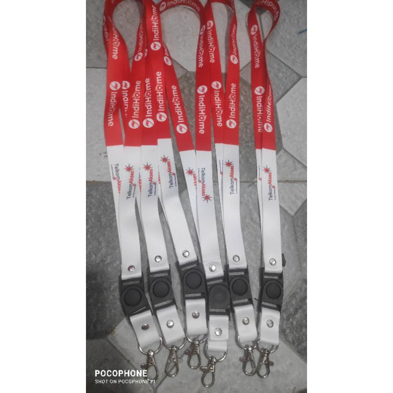 

Tali lanyard id card Telkom akses Indihome printing ecer