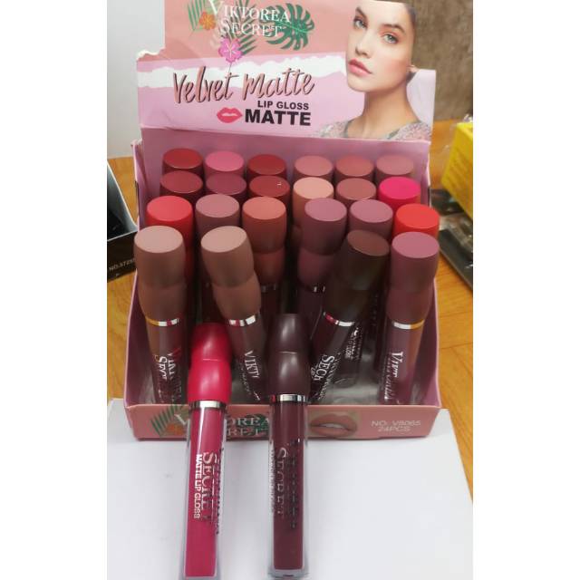 Lipgloss matte victoria's secret 12 pcs