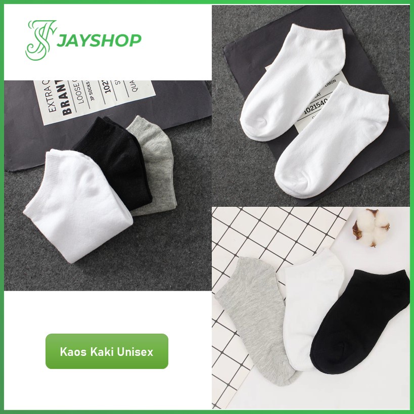 Kaos Kaki Polos Pendek Kaos Kaki Dewasa Pria Wanita Ankle Socks