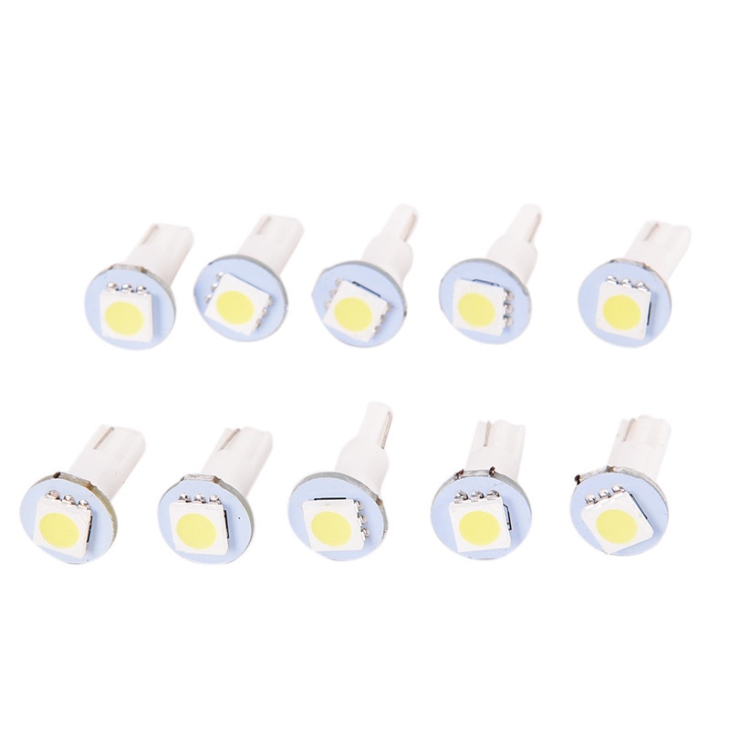 {LUCKID}10Pcs T5 5050 LED Instrument Panel Cluster Dash Light Bulb Twist Socket