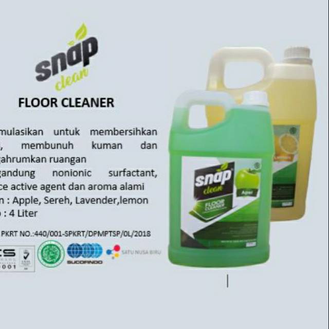 Snap floor cleaner