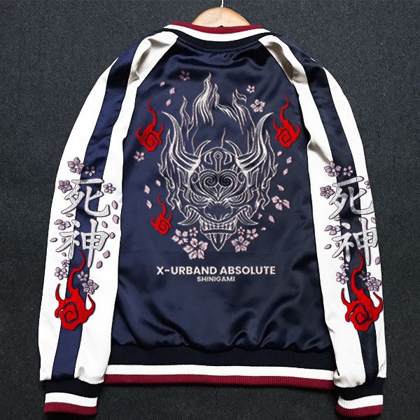 Dhozen Jaket Sukajan Shinigami Embroidery Two In One A214