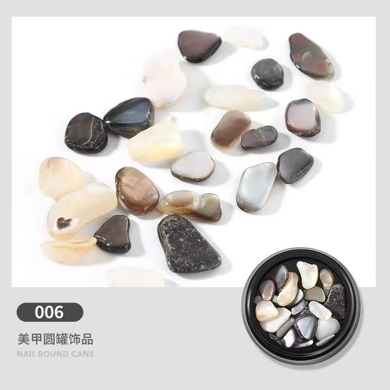 SEASHELL STONE POT HIASAN BATU ALAM KUKU GAYA JEPANG HIASAN KUKU NAIL ART STONE