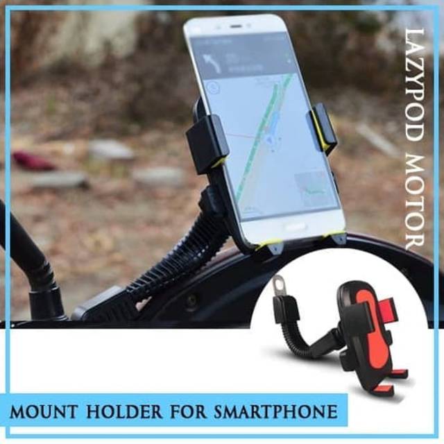 Pegangan HP Lazypod Hp Stang motor Mount Holder Bike Motorcycle Holder