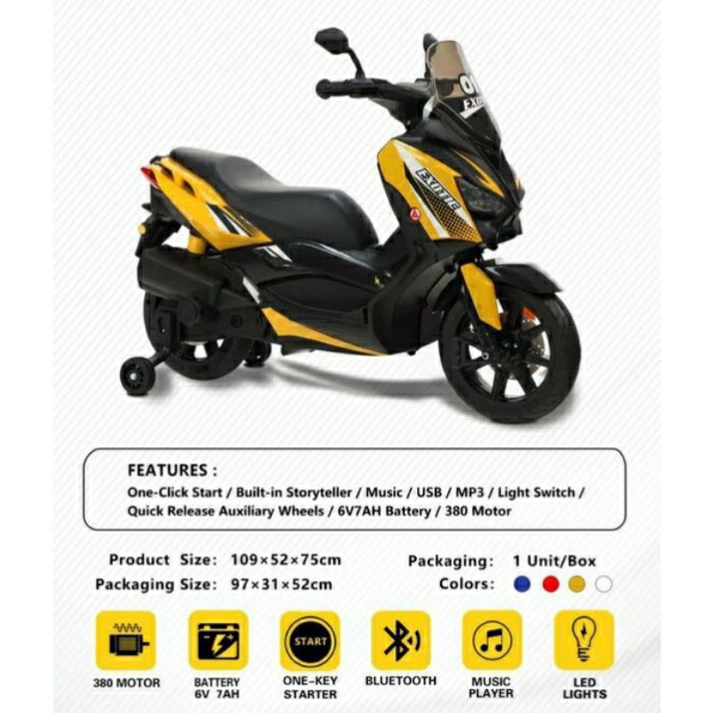 Mainan Motor Aki X-Max Motor accu XMax 4 warna 2122