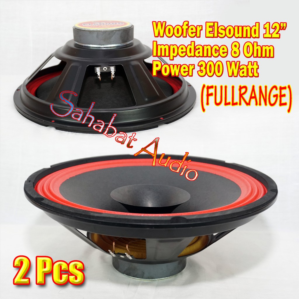 2 Pcs Woofer 12" Elsound FULLRANGE / Speaker Bass 12 in / Woofer Speaker 12 Inch / Woofer Speaker 12