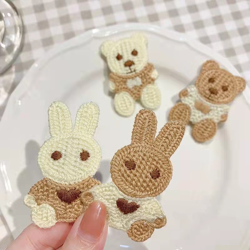 Jepit Rambut Teddy Lucu Model Rajut Untuk Wanita Aksesoris Fashion