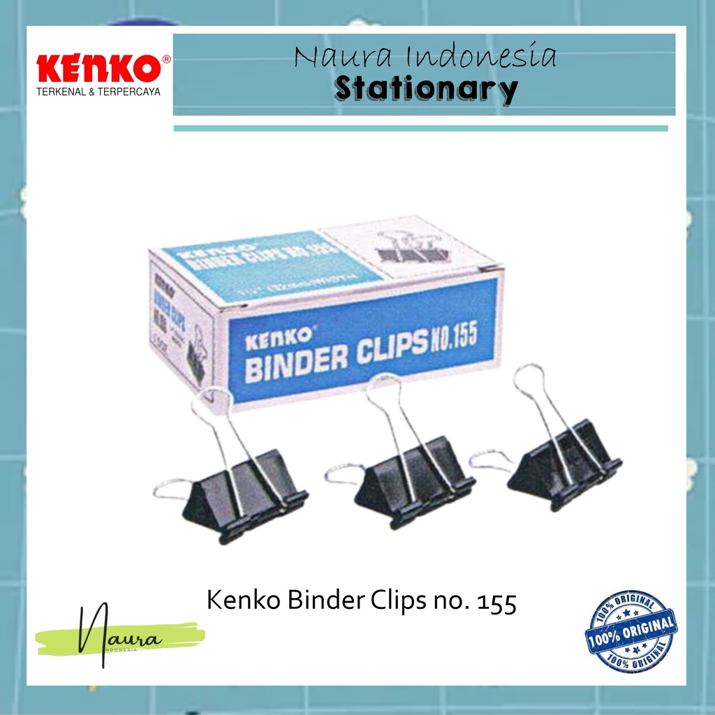 

Kenko Binder Clips no.155 | Penjepit Kertas Kenko no.155 | Binder Clips Kenko no.155
