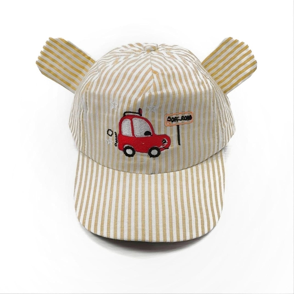 Maxkenzo Topi Lug 1 - 3 Tahun Topi Anak BerKualitas-Cream