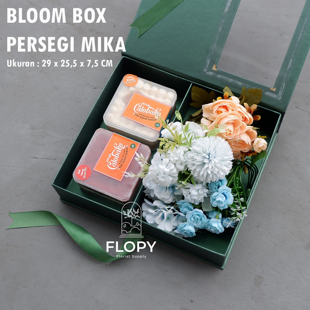 Bloom Box Kotak Jendela Mika / Kotak Uang Money Box Mahar Kado Hadiah Kotak Hampers Kue