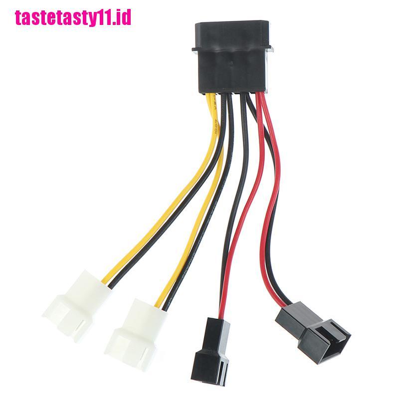 1 Pc Kabel Power Adapter 4 Pin Ke 3 Pin 12vx2 / 5vx2 Untuk Pendingin CPU