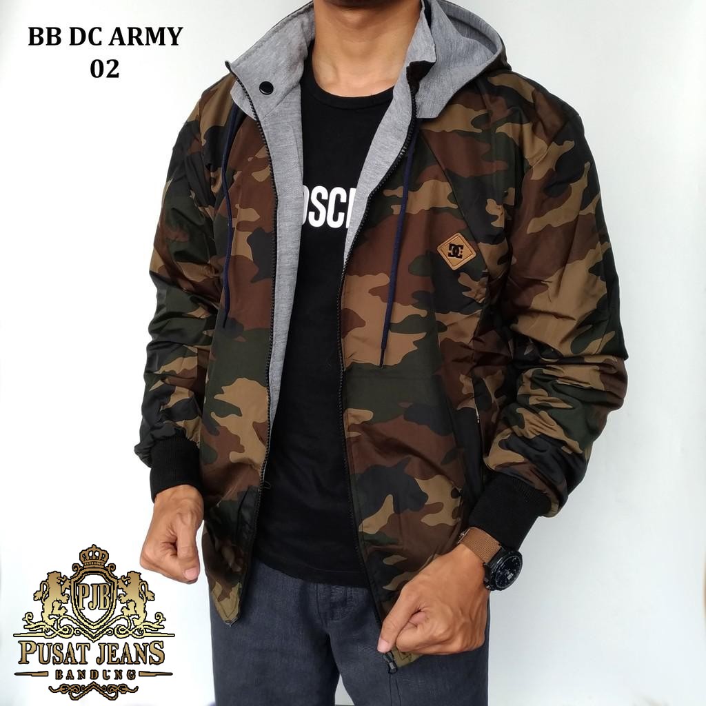 RCL - Jaket Pria Bolak Balik Pria BB Army Rusia Loreng 2 In1 Parasut Fleece Size M/L/ XL &amp; XXL