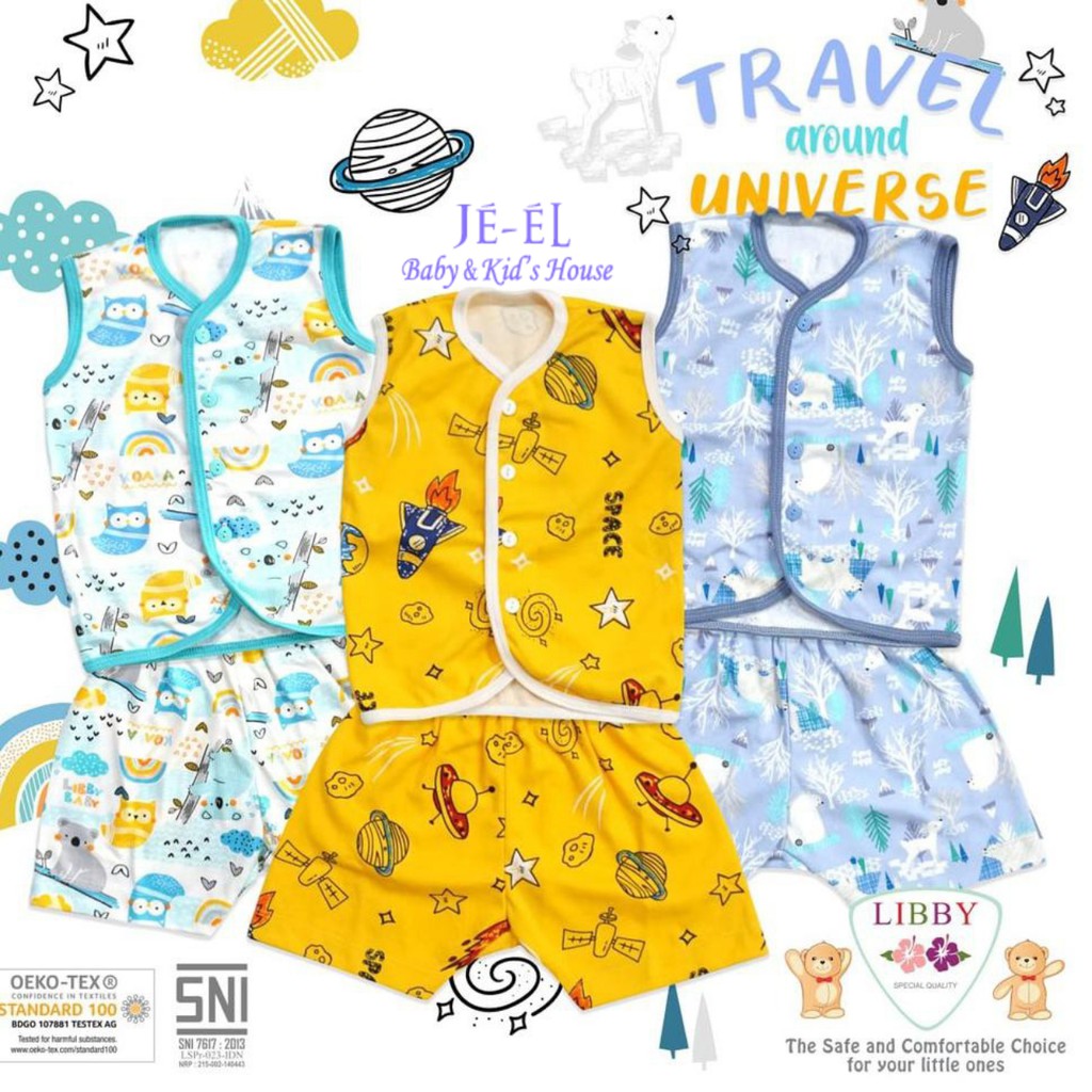 Libby Setelan oblong kutung 6 - 9 Bulan / setelan kensi