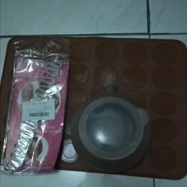 Diy Set Cetakan Dengan Bahan Silikon Dan Bentuk Macaroon Untuk Kue / Macaroon