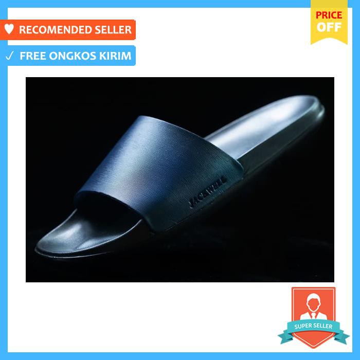 Sandal Pria - Sandal / Sandal Kulit / Jackwell Slides Navy - Sepatu Pria