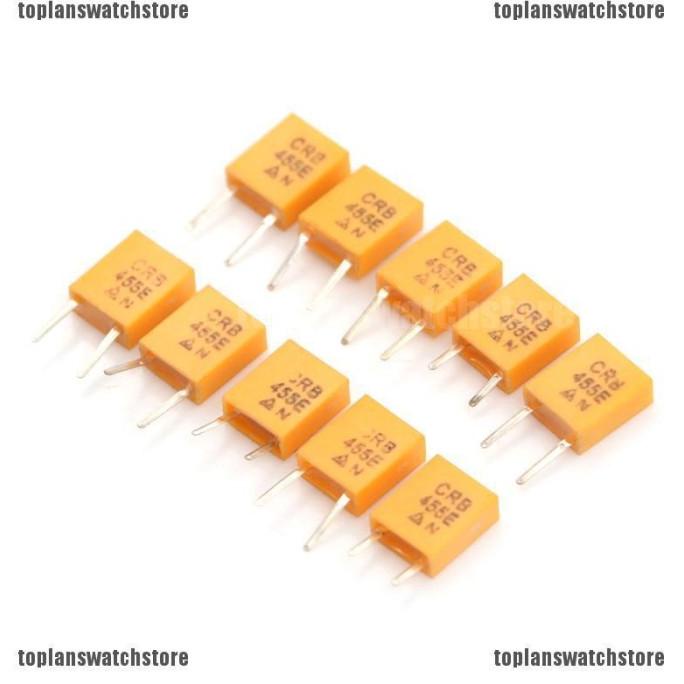 populer] TOPL 10Pcs dip-2 Oscillator Keramik Kristal 455e 455khz 455k