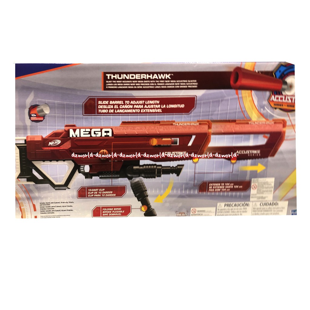 Nerf Mega Thunderhawk Pistol Mainan Besar Dengan Peluru Busa