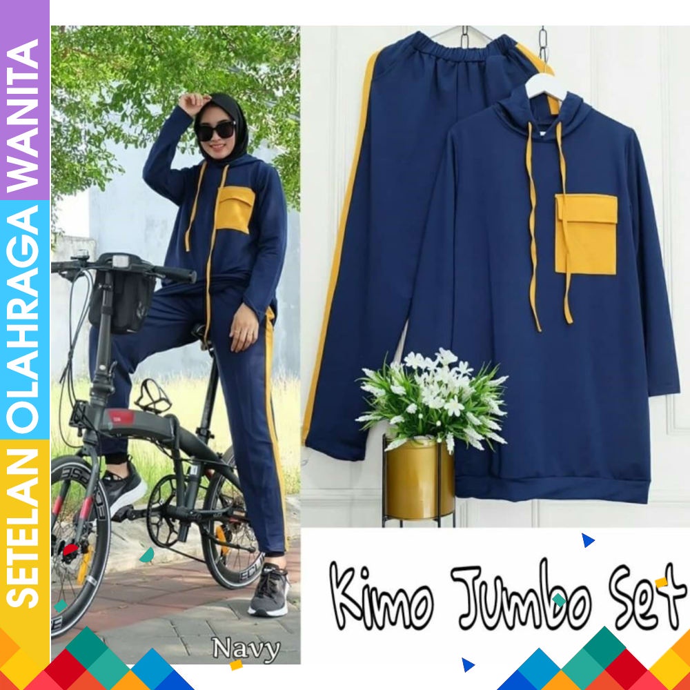 Baju Senam Stelan Tunik Muslim Olahraga Wanita Yovis sport Setelan Baju Senam Baju Aerobic Baju Zu