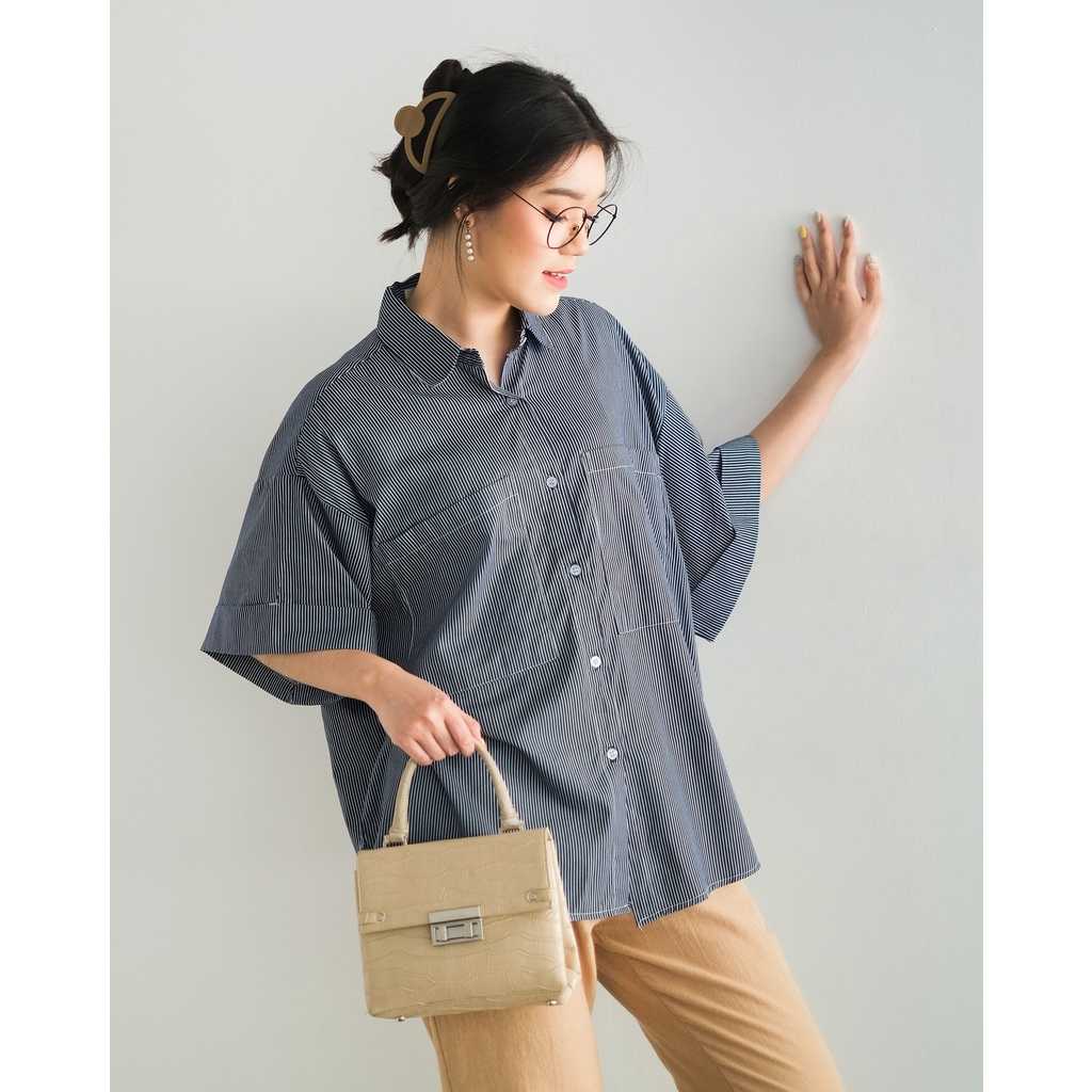 Myrubylicious ZANETA STRIPE SHIRT KODE D 018