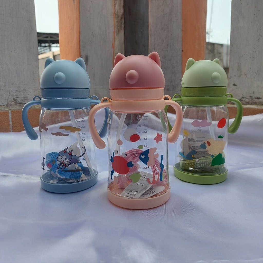 BOTOL MINUM ANAK BALITA KARAKTER ANIMAL LUCU BEAR 550 ML KODE 2676