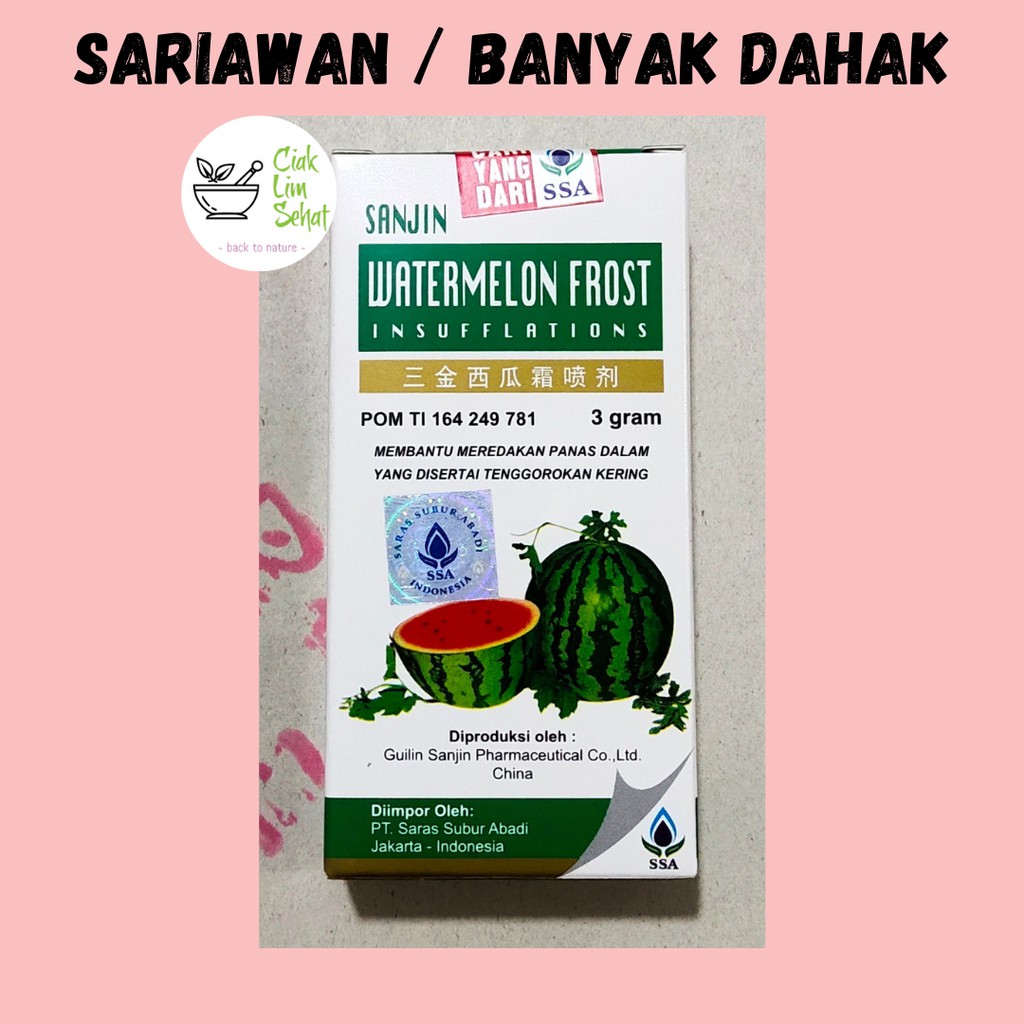 Sanjin Watermelon Frost / Xi Gua Shuang / Sariawan / Banyak Dahak