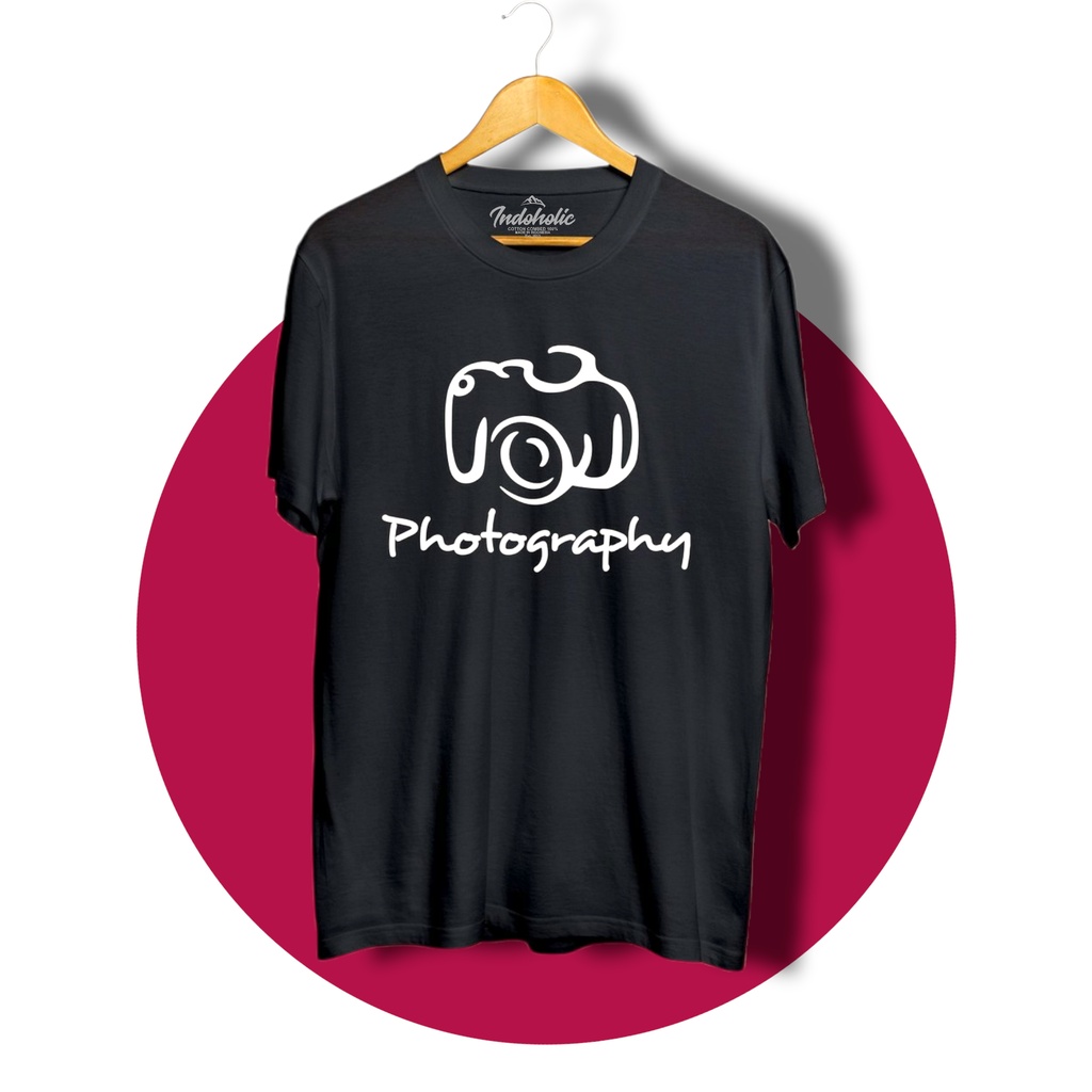 Indoholic Atasan Baju Pakaian Pria Cowok wanita Kaos Distro Murah terbaru Combed 100% Original Photography