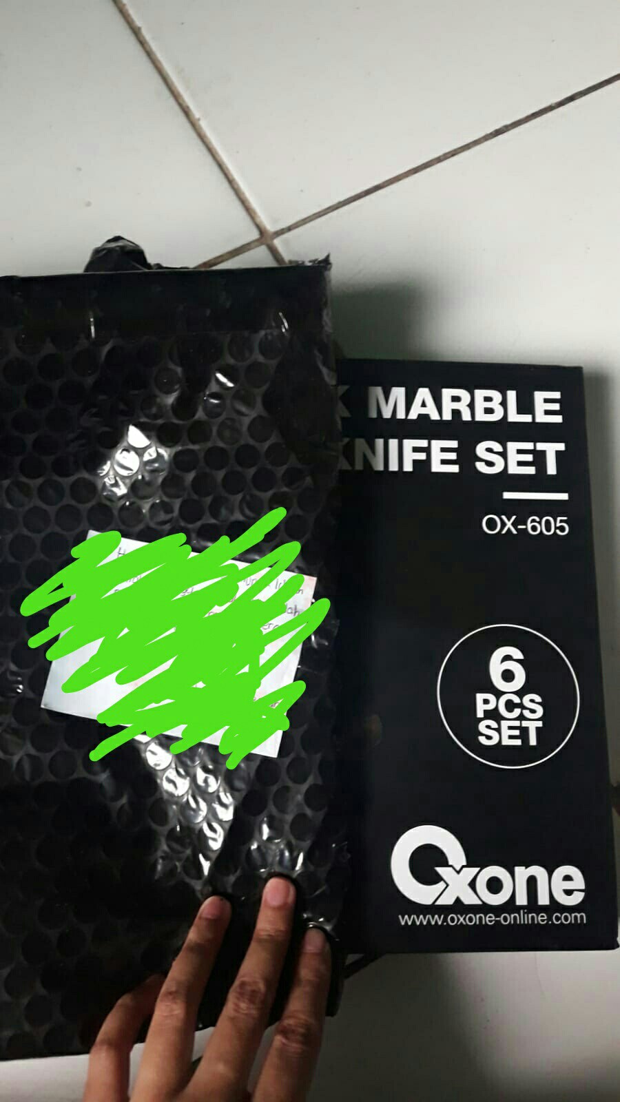 Pisau Oxone Black Marble Set Ox 605