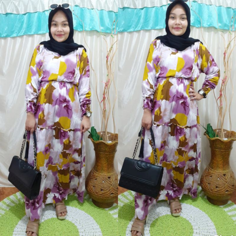 Gamis Susun Pinggang Karet
