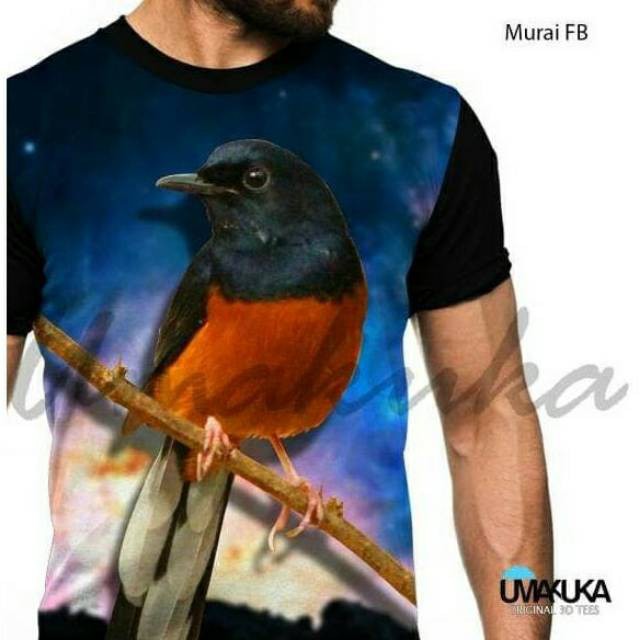 Kaos Burung Murai FB / kaos gambar burung murai