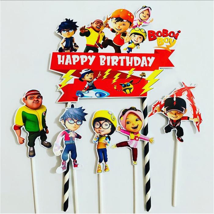 Boboiboy Topper Cake Birthday / Hiasan Kue Ulang Tahun