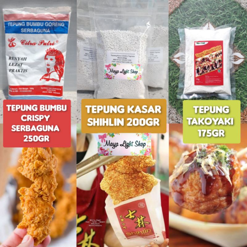 tepung kasar shihlin tepung ayam crispy tepung serbaguna chicken tepung takoyaki premix halal tepung kentucky tepung serbaguna