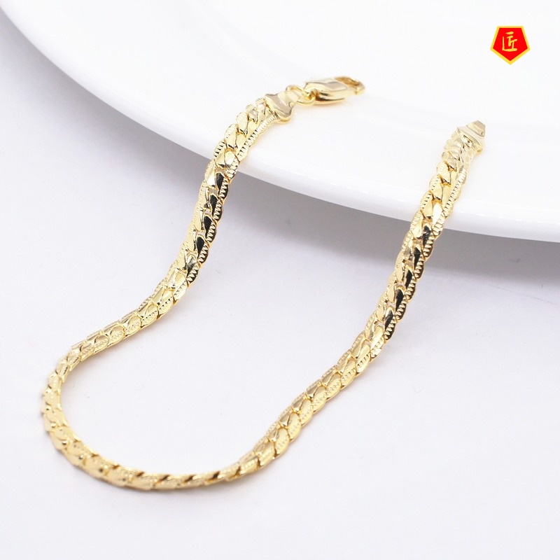 [Ready Stock]Fashion Simple 18K Gold Bracelet