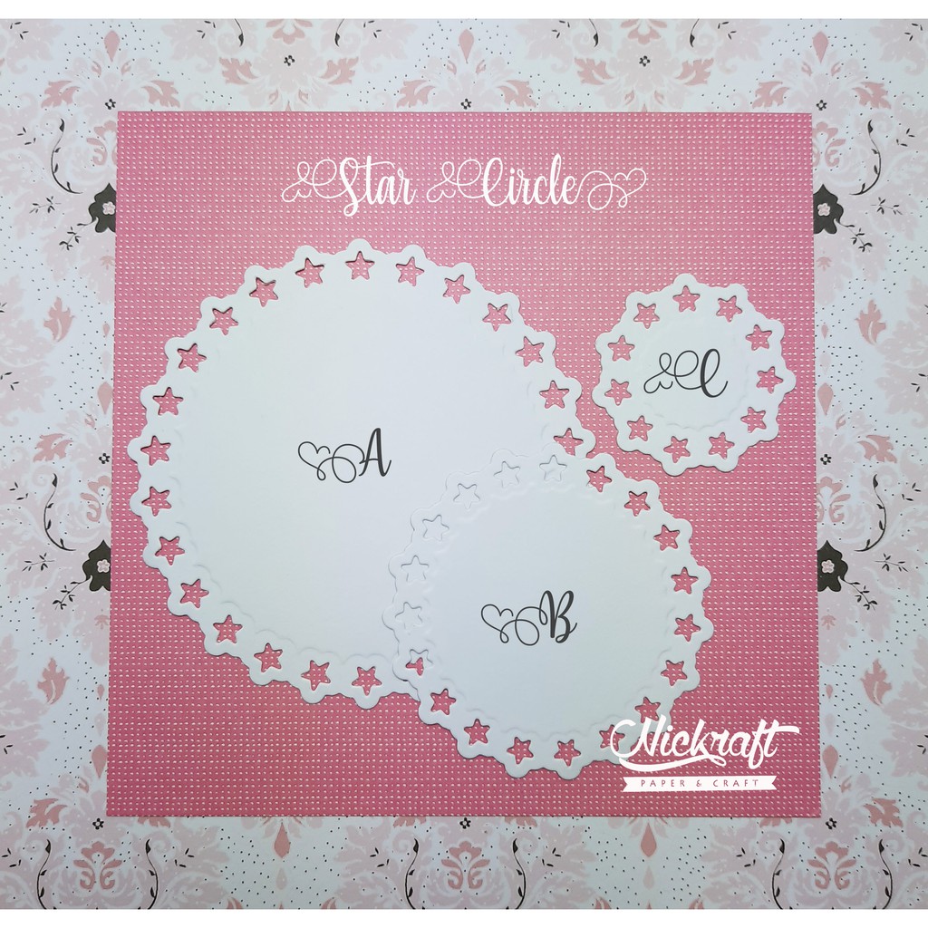 

STAR CIRCLE - BAHAN SCRAPBOOK LABEL JOURNALING CARD