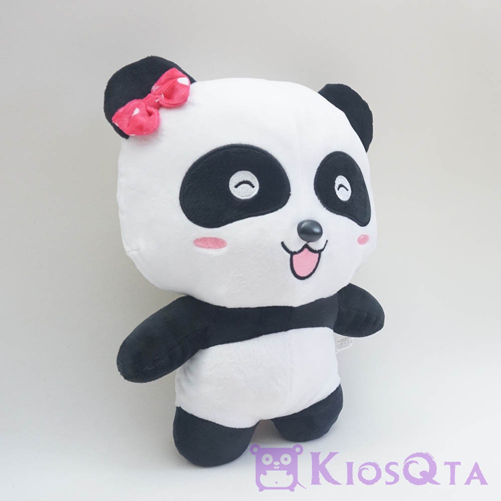 Boneka Panda Senyum Boneka Miumiu Berdiri Pita Pink Shopee Indonesia