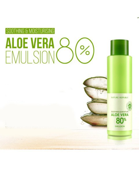 Jual NATURE REPUBLIC Soothing  Moisture Aloe Vera 80% Emulsion | Shopee  Indonesia