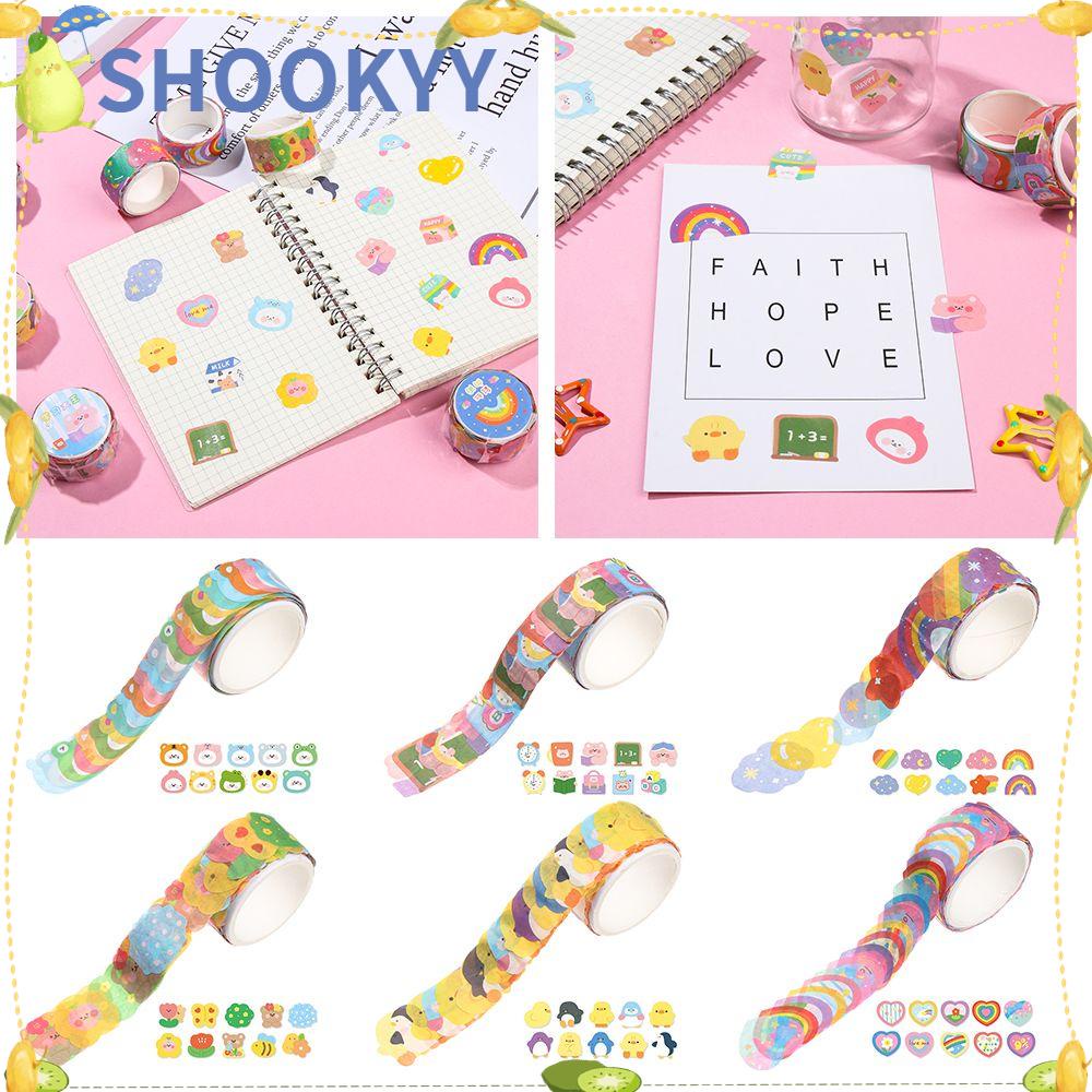 Chookey Stiker Kertas / Selotip Washi Bisa Disobek Untuk Dekorasi Diary / Scrapbook / Sekolah Diy