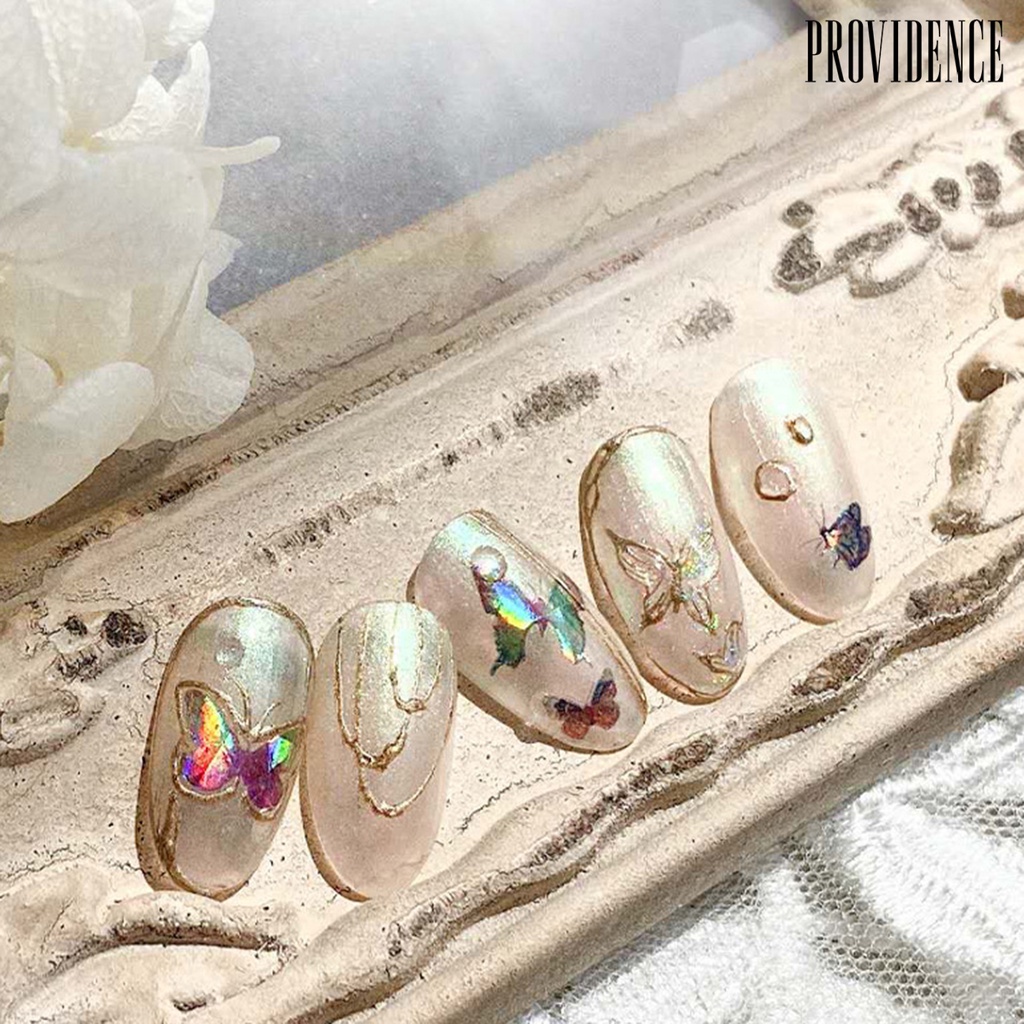 Providence 1Sheet Nail Sticker Removable Self-adshesive Butterfly Pattern Fadeless Fingernails Decor for Party