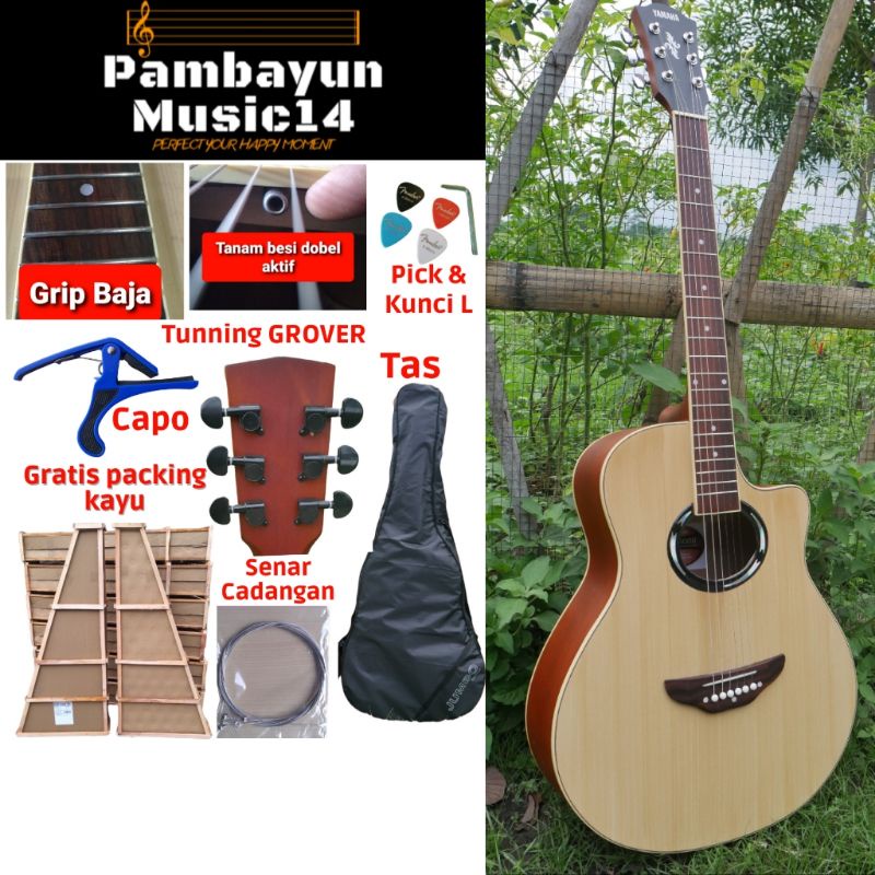 GITAR AKUSTIK YAMAAHA APX 500ii Custom GRATIS PACKING KAYU