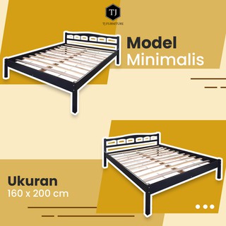  Ranjang  Divan Tempat Tidur Kayu  NO  2  HITAM Uk 