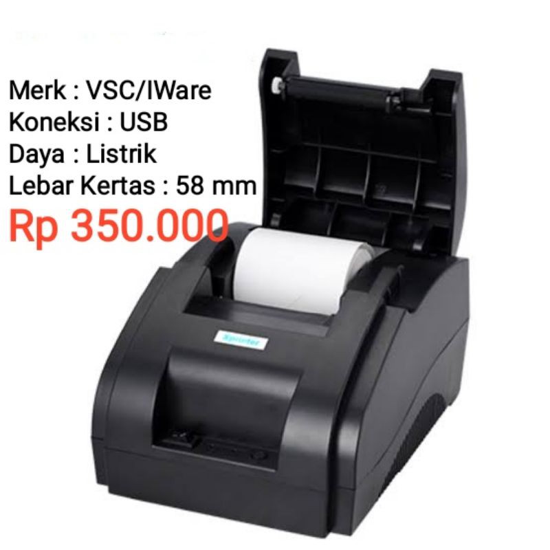 PRINTER THERMAL USB NON BLUETOOTH