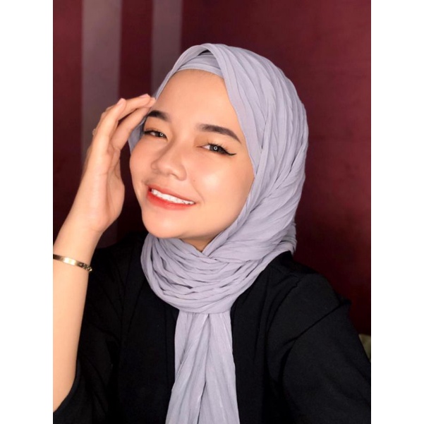 PASHMINA PLISKET PADI ZIG ZAG 180x75 (LEBIH PANJANG)/plisket padi zig zag || ceruti babydoll premium