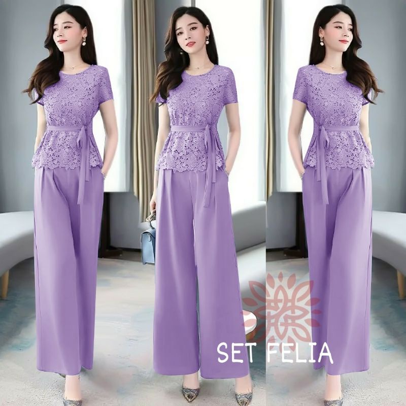 Set Korea Setelan Wanita Korea Terbaru Berokat baju Natal Wanita Kekinian Kantor Formal Gratis Ongki