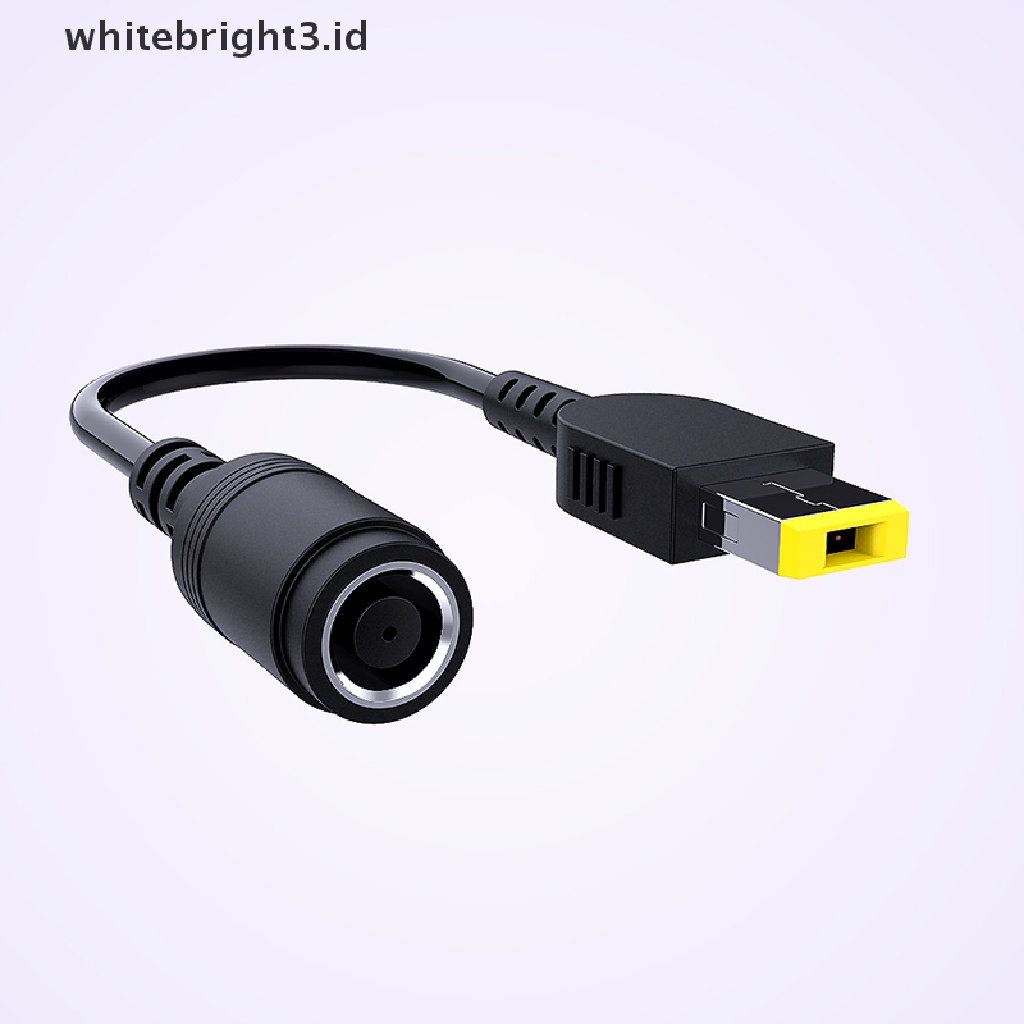 (whitebright3.id) Adapter Konverter Power Charger Jack Bulat Ke Kotak Untuk Lenovo Thinkpad