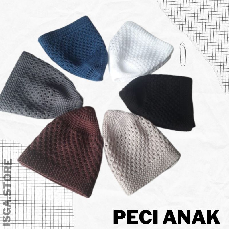 Peci Anak / Peci Anak Tk-Sd  / Peci rajut anak bahan elastis